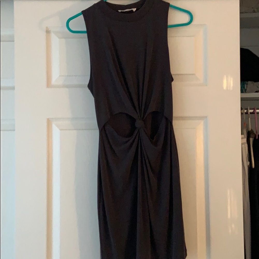Charcoal grey knotted dress